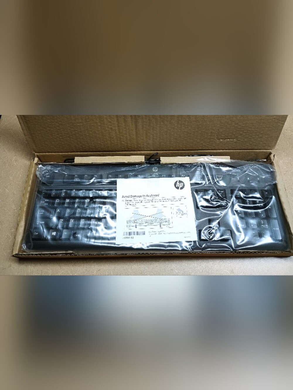 HP Black USB Wired Full-Size Keyboard with Number Pad